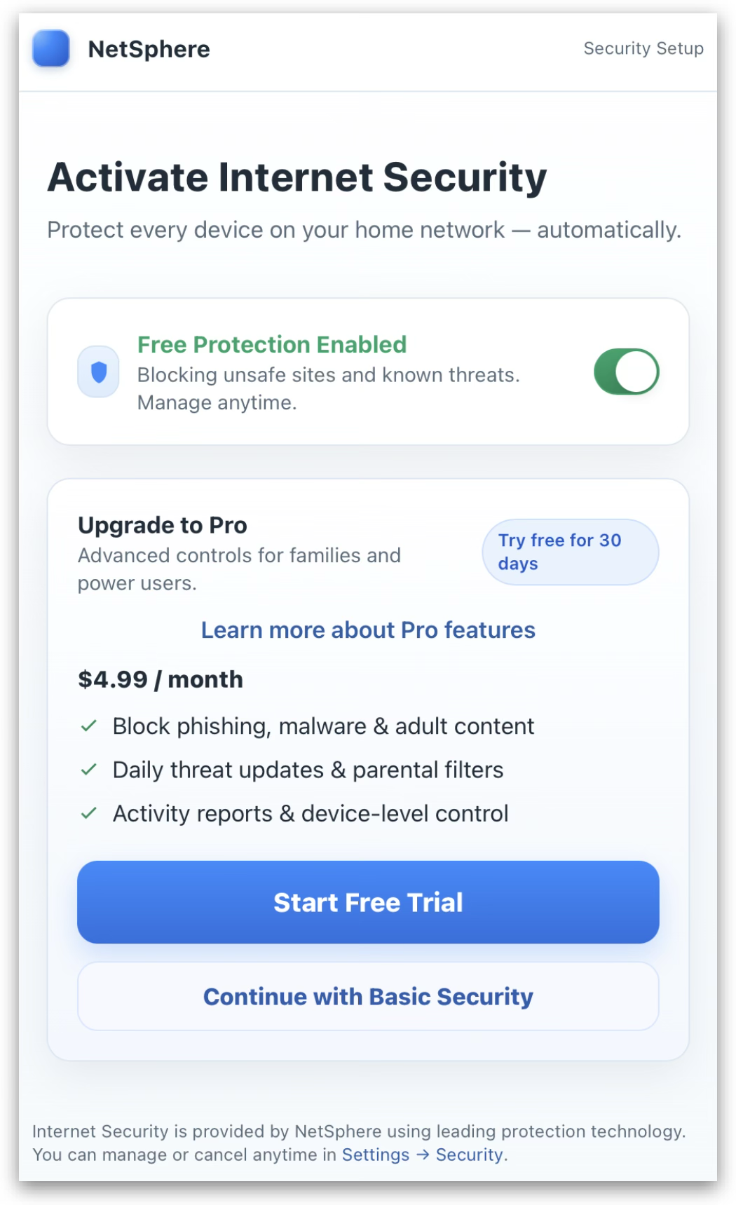 Example Shiild activation inside a partner flow